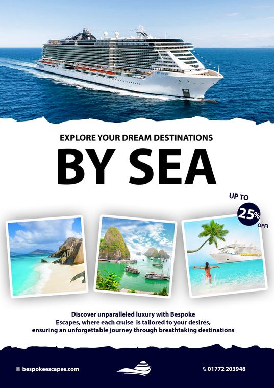 Bespoke Escapes: Cruise poster for a travel brief.