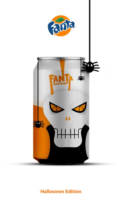 Fanta Halloween: Can concept.