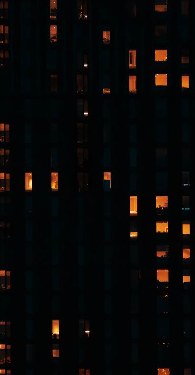 Windows at night