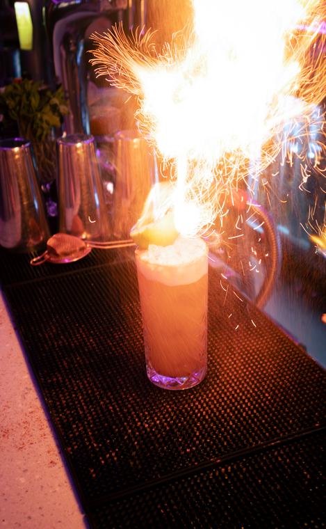 Sparkler cocktail