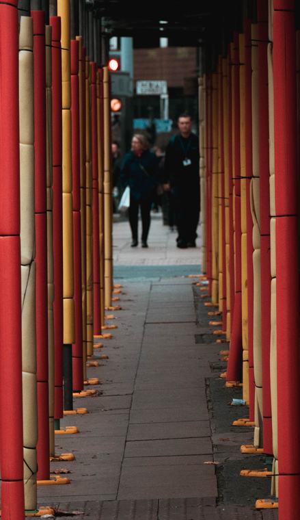 Red pillars