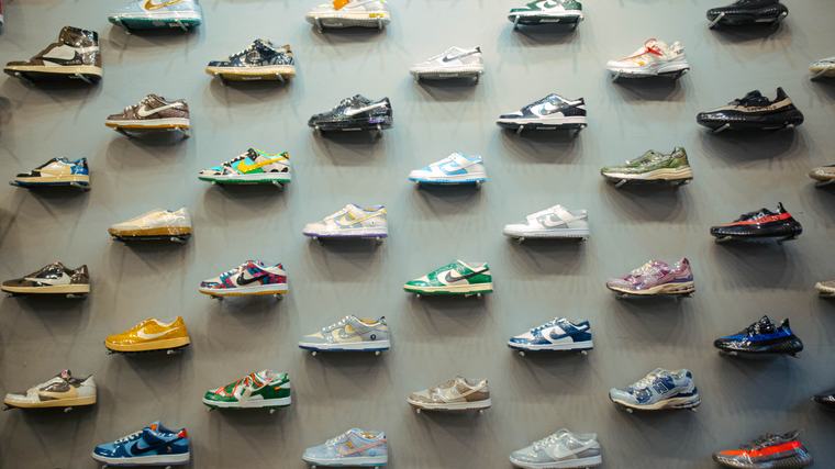 Wall of trainers